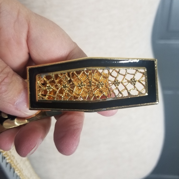 Vintage unique goldtone scales stretch belt - Picture 3 of 8